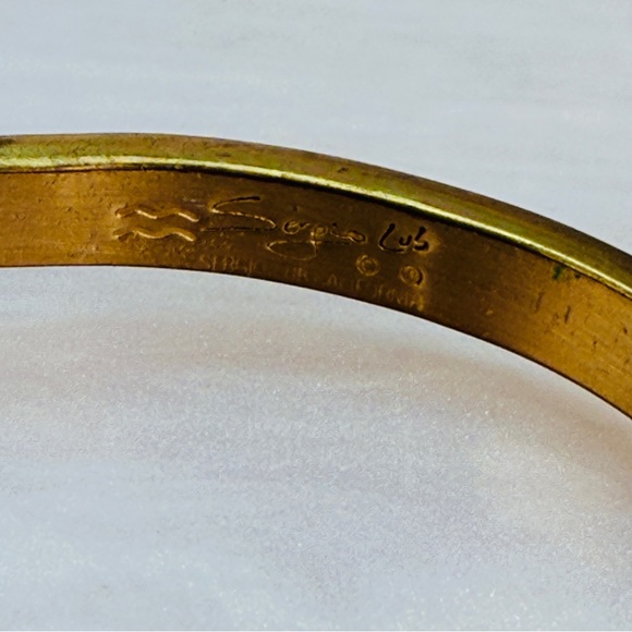 Vintage Sergio Lub California, two toned Cuff Bracelet - Picture 4 of 9